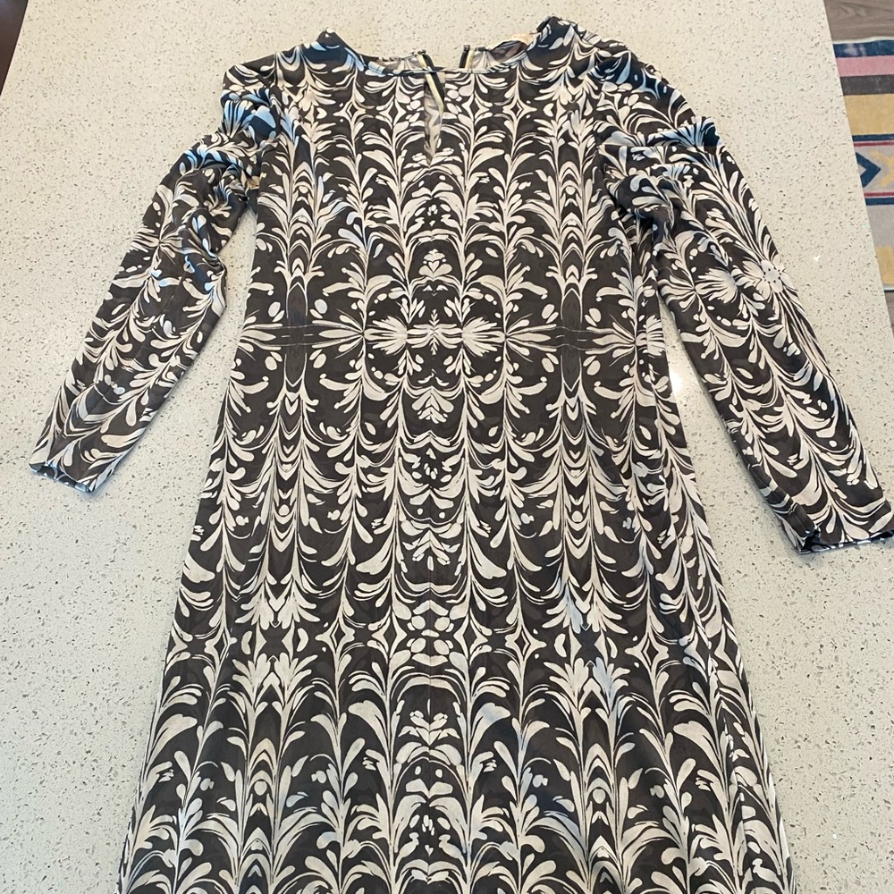 Tory Burch dress Black White, Size Medium Silk